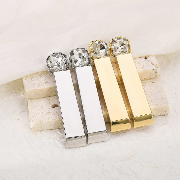 Diamond Rectangular Earrings