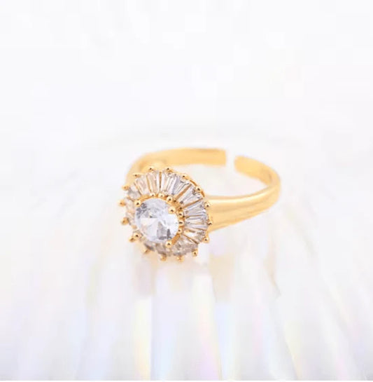 Zircon Diamond Ring